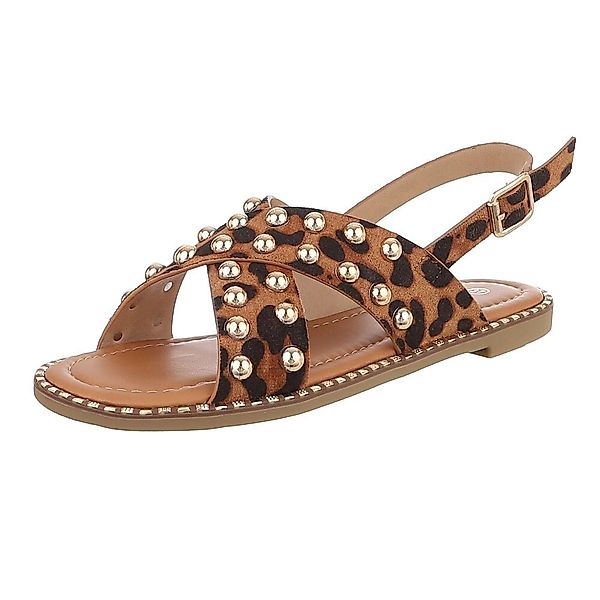 Ital-Design Modische Damen-Sandalen mit Nieten für günstig online kaufen