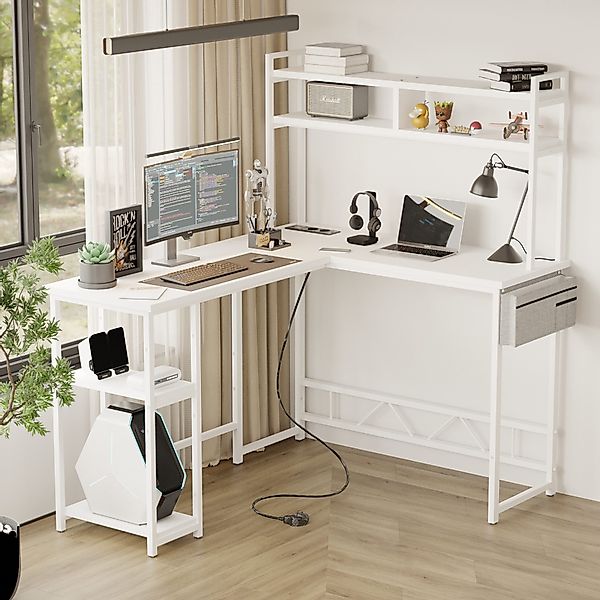 HOMALL Gamingtisch Schreibtisch mit LED und günstig online kaufen