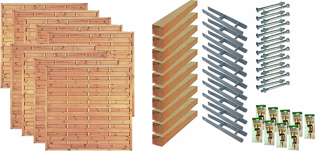 Tetzner & Jentzsch Dichtzaun "Manhattan 7" 9 Elemente, LxH: 1710x180 cm günstig online kaufen