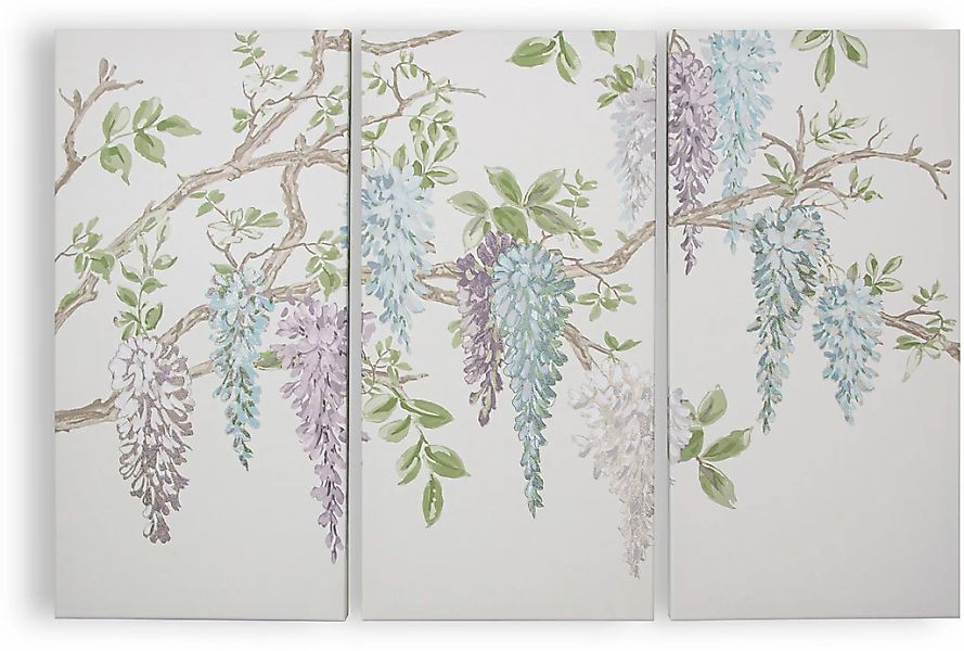 LAURA ASHLEY Mehrteilige Bilder "Wisteria Garden" Set, 1 Stk. tlg. Leinwand günstig online kaufen