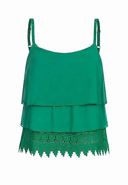 CLOUD 5IVE Muskelshirt "CLOUD 5IVE Chiffon Stufen Top mit Spitze 3-lagig", günstig online kaufen