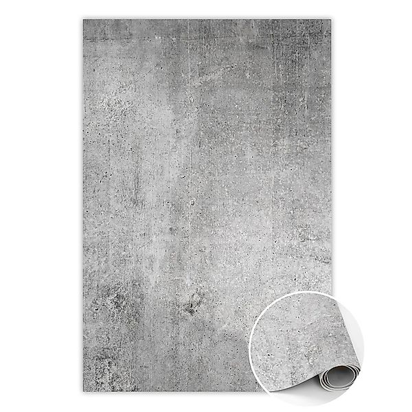 Tulup Teppich Grauer Beton Vinyl Vloerkleed 60x90 cm Grau Vinyl Tapijt PVC günstig online kaufen