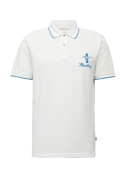 s.Oliver Kurzarmshirt Polo-Shirt Poloshirt aus Piqué mit Stickerei und Ford günstig online kaufen
