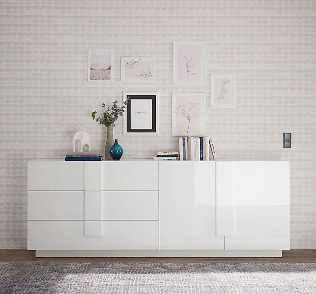 INOSIGN Sideboard "Jupiter, Breite 241 cm, Kommode mit 2 Türen Softclosing, günstig online kaufen