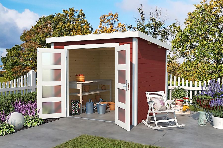 LASITA MAJA Gartenhaus "Zambezi 4", Blochbohlenhaus 28mm, Fundamentmass 250 günstig online kaufen