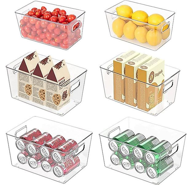 zggzerg Organizer Kühlschrank Organizer 6er Set, Stapelbare Schrank Organiz günstig online kaufen