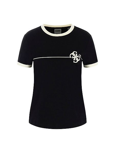Guess Kurzarmshirt – Schmal geschnittenes Kurzarmshirt mit Logoschriftzug m günstig online kaufen