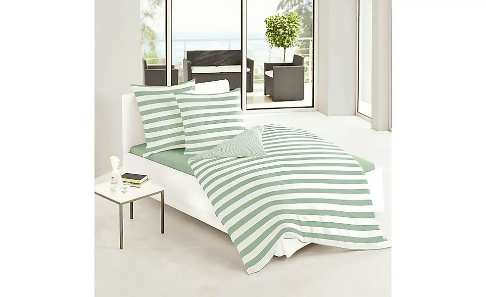 Bierbaum Mako-Satin Bettwäsche   ¦ grün ¦ Maße (cm): B: 155 H: 1 Bettwaren günstig online kaufen