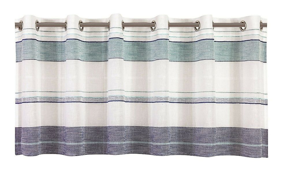 Clever-Kauf-24 Scheibengardine Design Ösenpanneaux, mit Web-Streifen, günstig online kaufen