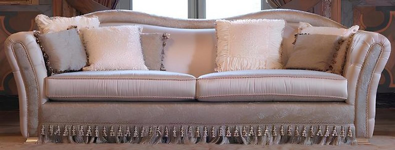 JVmoebel Sofa Chesterfield Klassischer Dreisitzer Sofa Wohnlandschaft Texti günstig online kaufen