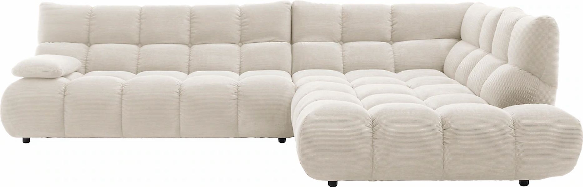 Home affaire Ecksofa "Cozy Bubble, mit klappbarer Armlehne, Breite 324 cm" günstig online kaufen