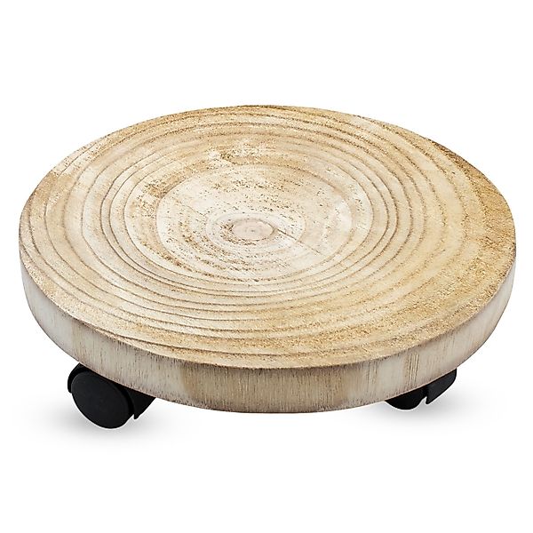 Spetebo Pflanzenroller Pflanzentrolley aus Baumscheibe massiv günstig online kaufen