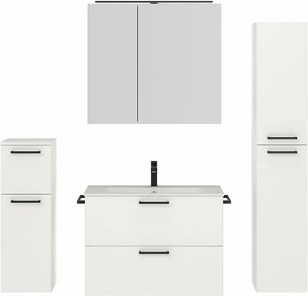 nobilia Badmöbel-Set "Tolvina" vormontiert, mit Soft-Close, 4 Stk. tlg. günstig online kaufen
