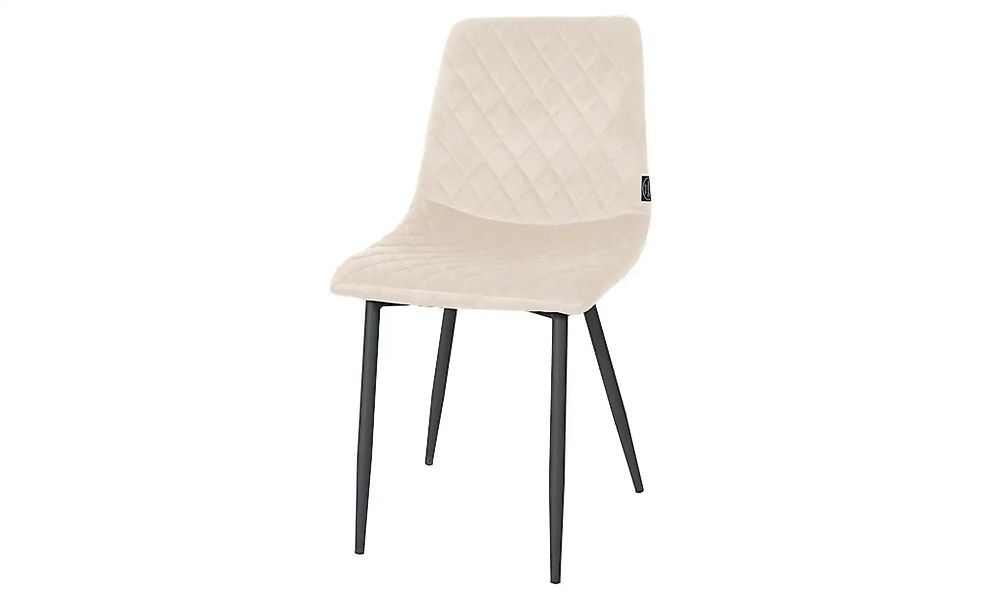 Esszimmerstuhl  mit Samtbezug Telde ¦ creme ¦ Maße (cm): B: 45 H: 83 Stühle günstig online kaufen
