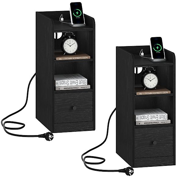 HZUANERI Nachttisch mit Ladestation, USB & günstig online kaufen