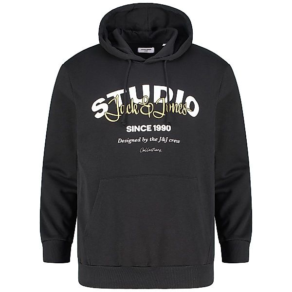 Jack&Jones Hoodie mit Label-Print Farbe schwarz Größe: 8XL günstig online kaufen
