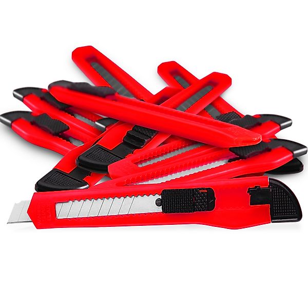 Cuttermesser 100er-Set Rot mit Abbrechklingen günstig online kaufen