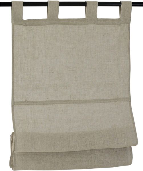 Kutti Raffrollo "Metis Leinen" mit Schlaufen freihängend einfarbig, blickdi günstig online kaufen