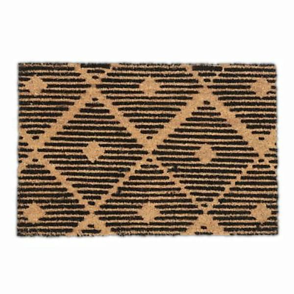 relaxdays Kokos Fußmatte mit geometrischem Muster schwarz/braun günstig online kaufen