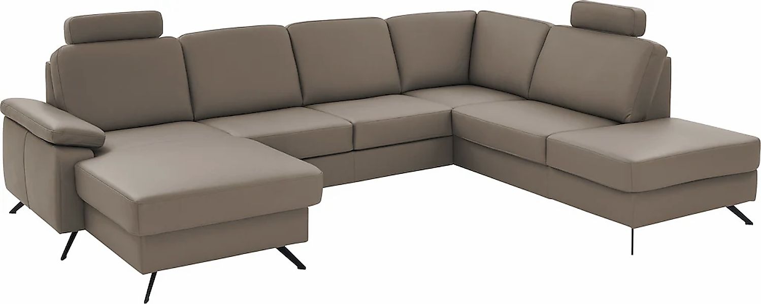 Die PlanBar Wohnlandschaft "PN-EM15047 U-Form, mit Kopfstützen" Echtleder, günstig online kaufen