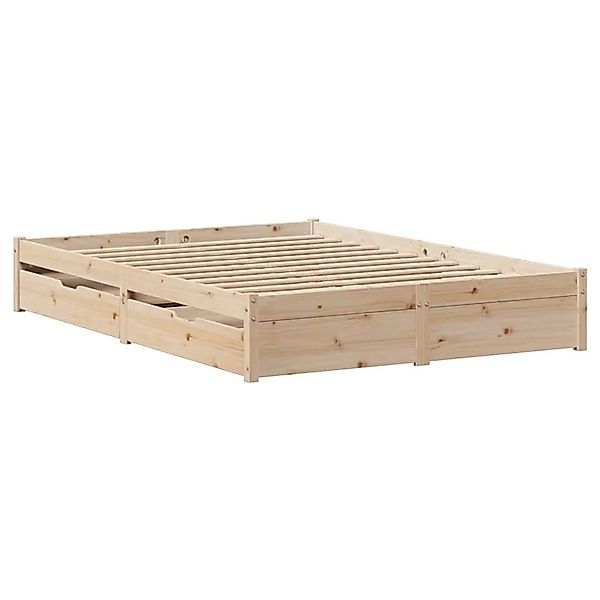 vidaXL Massivholzbett ohne Matratze 120x200 cm Kiefernholz 3301660 günstig online kaufen