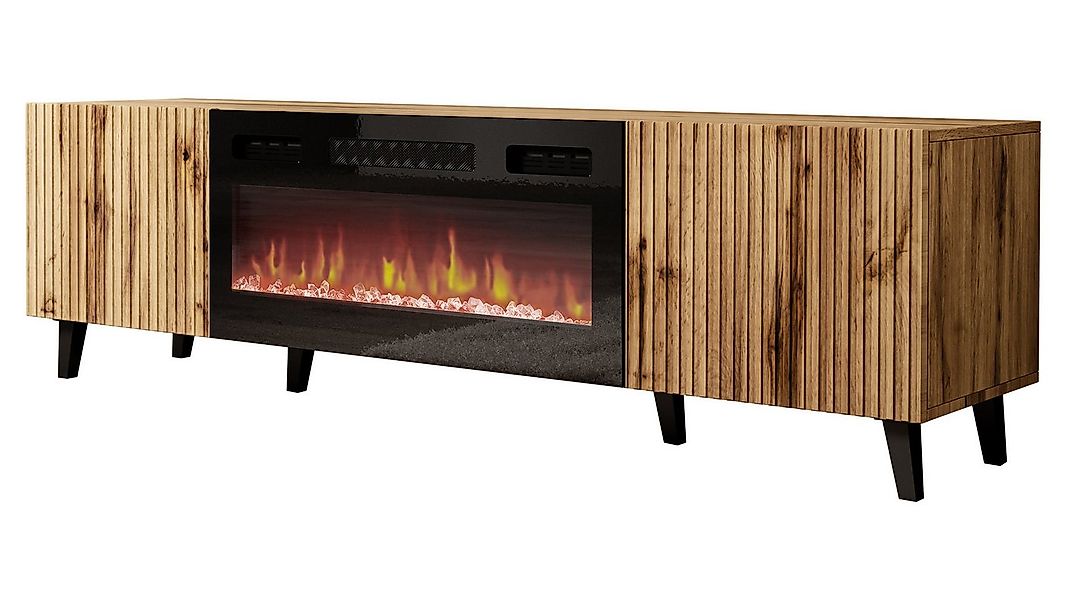 MIRJAN24 TV-Schrank Vamos 180 mit Elektrischem Kamin (mit 2 Türen) Realisti günstig online kaufen