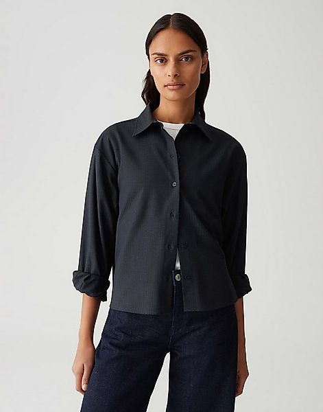 OPUS Hemdbluse FOSTALGIA mit gewebten Streifen überschnittene Schulter mit günstig online kaufen