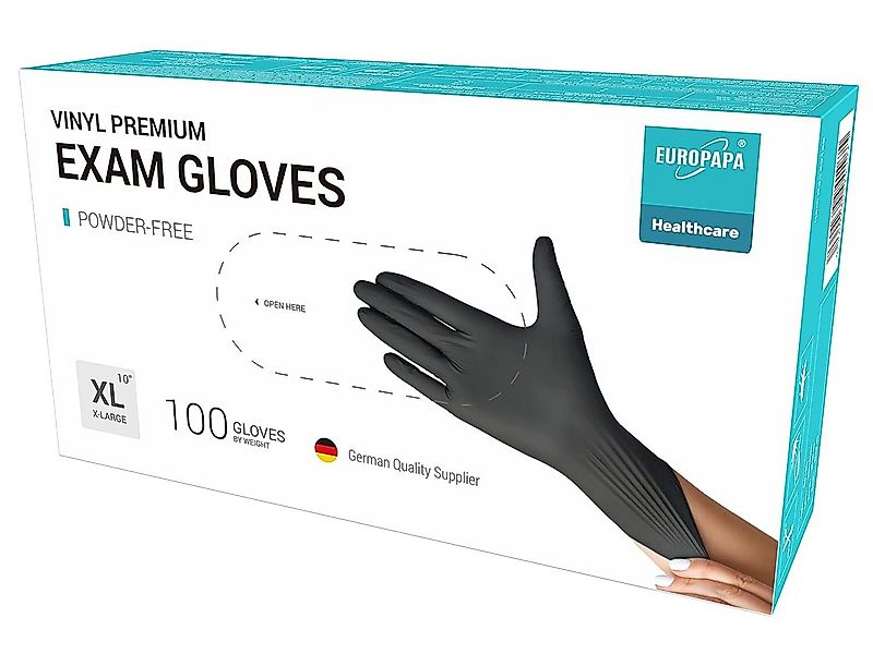 EUROPAPA Einweghandschuhe 100x Vinylhandschuhe Einweghandschuhe (Untersuchu günstig online kaufen