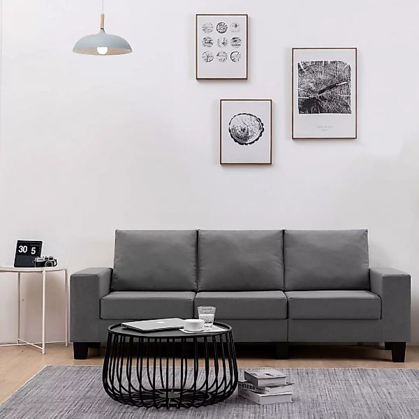 3-sitzer-sofa Dunkelgrau Stoff günstig online kaufen