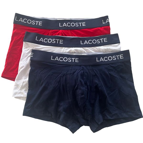 Lacoste 3-er Set Trunks in Dunkelblau, Grün & Schwarz günstig online kaufen