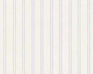 Bricoflor überstreichbare Tapete mit Streifen Weiße Mustertapete Schlicht z günstig online kaufen