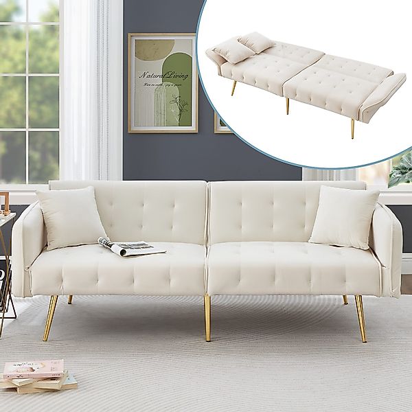 Merax Schlafsofa 2-in-1 Zweisitzer-Sofa Klappsofa mit günstig online kaufen