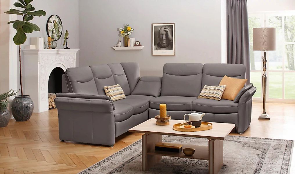 Home affaire Ecksofa »Tahoma L-Form«, mit Armlehnfunktion, wahlweise Bettfu günstig online kaufen