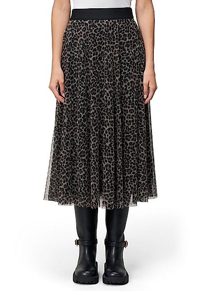 Zero Midirock Damen Leorock elastischer Bund Falten günstig online kaufen