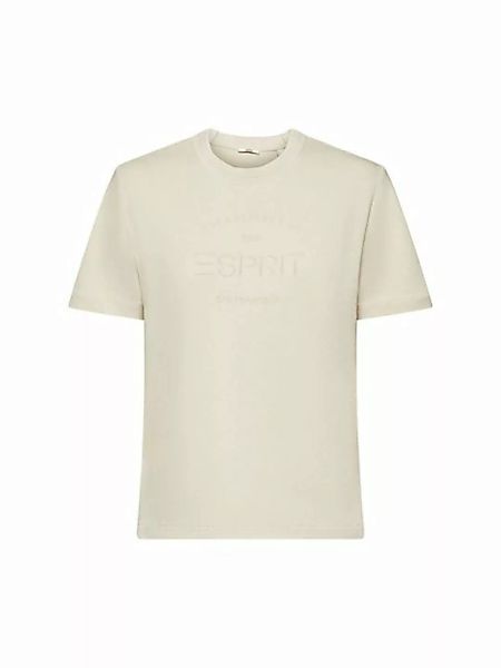 Esprit T-Shirt T-Shirt mit Logostickerei, Bio-Baumwolle (1-tlg) günstig online kaufen