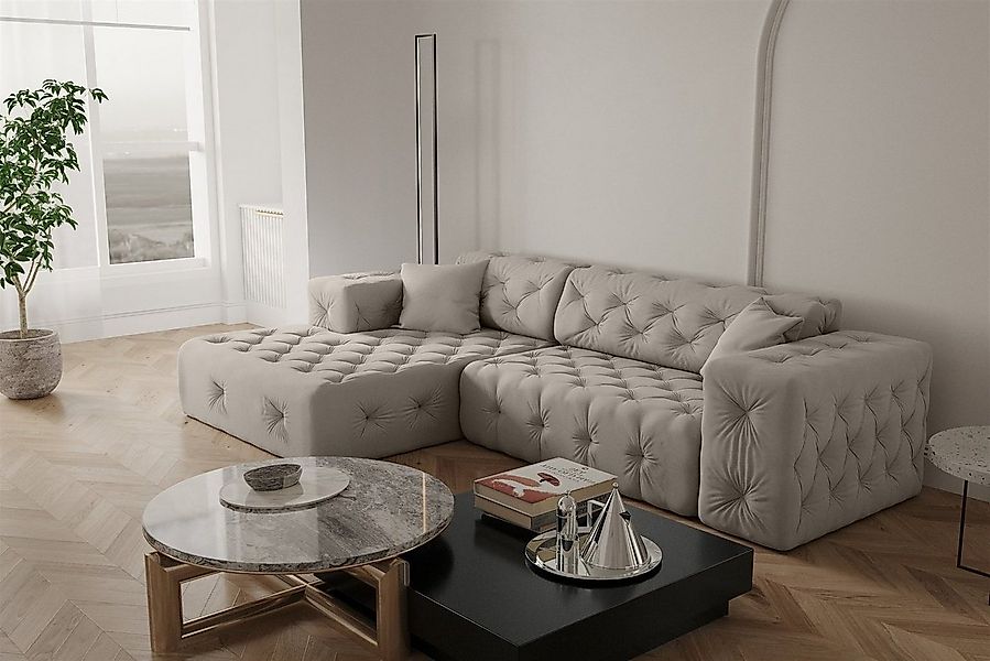 Fun Möbel Ecksofa Ecksofa Designersofa CHANTAL in Stoff Opera Velvet, Ottom günstig online kaufen