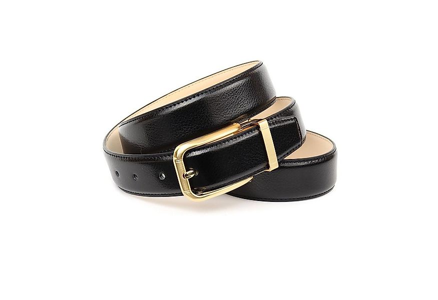 Anthoni Crown Ledergürtel Schließe goldfarben, leicht bombiert günstig online kaufen