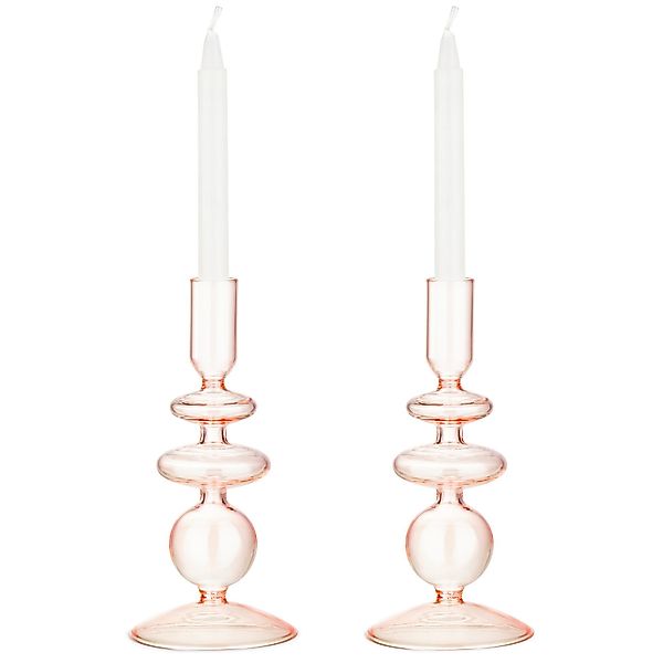 Navaris Kerzenständer 2x Glas-Kerzenhalter für Stabkerzen günstig online kaufen