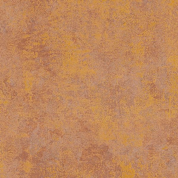 PROFHOME 374253-GU Ton-in-Ton Tapete Uni Schimmernd Orange Kupfer Braun 0,5 günstig online kaufen