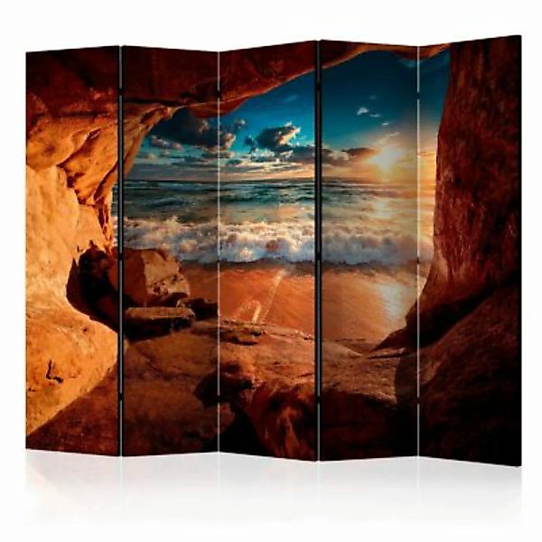 artgeist Paravent Cave: Beach II [Room Dividers] mehrfarbig Gr. 225 x 172 günstig online kaufen
