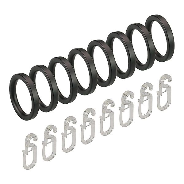 Liedeco Gardinenring, Gardinenstangen, (Set, 8-St., mit günstig online kaufen