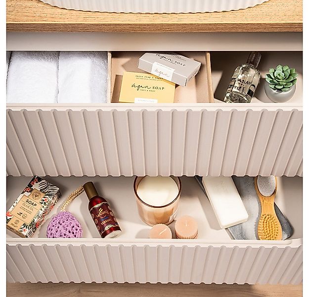 Lomadox Waschbeckenschrank NEWPORT-56-CASHMERE Waschtischunterschrank 50cm günstig online kaufen