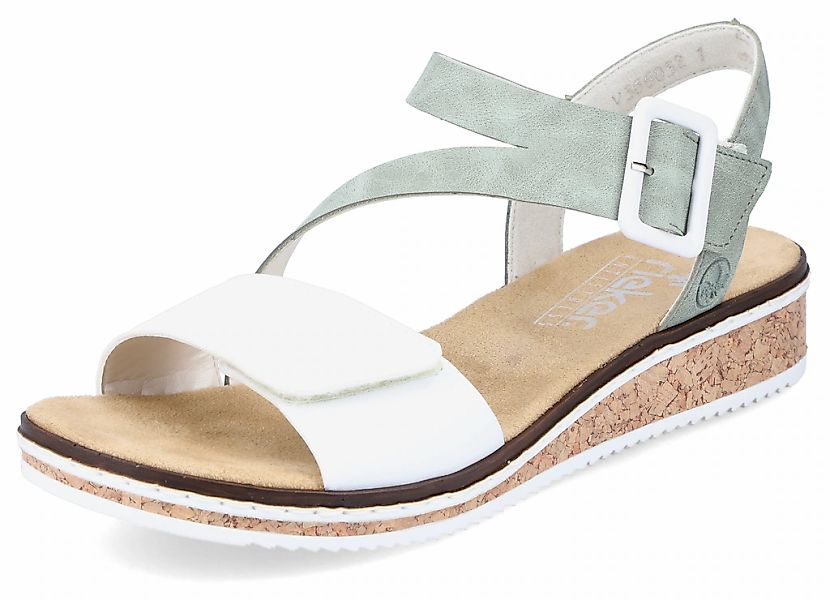 Rieker Riemchensandale Sommerschuh, Sandalette, Keilabsatz, mit asymmetrisc günstig online kaufen