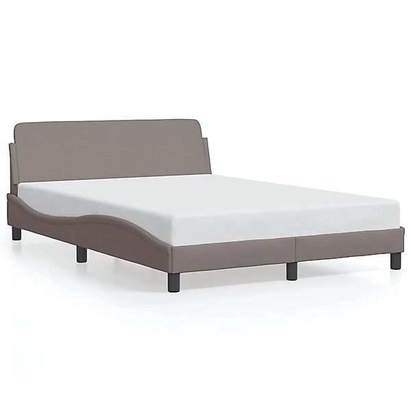 vidaXL Bettgestell Dover Taupe 120x200 cm Stoff 373149 günstig online kaufen