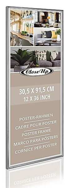 Close Up Bilderrahmen Posterrahmen 30,5 x 91,5 cm silber günstig online kaufen