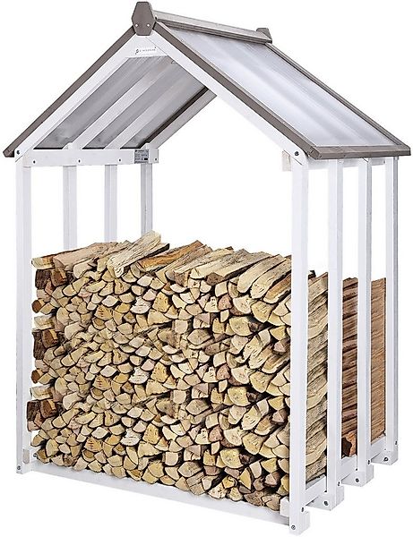 WONDERMAKE Kaminholzregal Holz mit Dach außen Brennholzregal Feuerholzregal günstig online kaufen