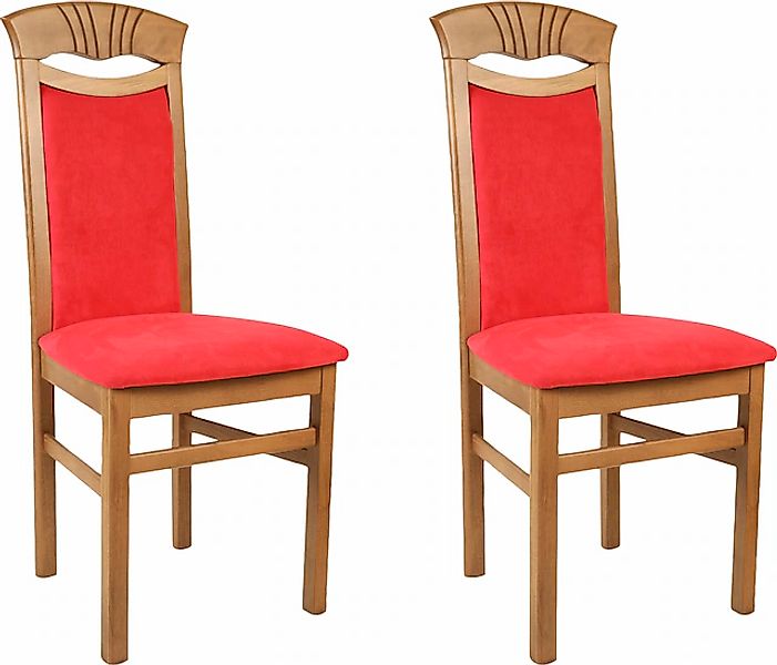 Home affaire Esszimmerstuhl »Franz«, (Set), 2 St., Microfaser, strapazierfä günstig online kaufen