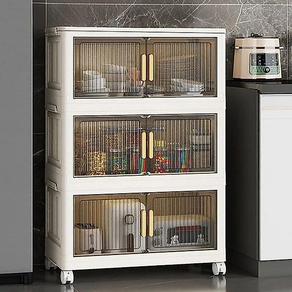 POPOLIC Aufbewahrungsbox Dreischichtiger Sichtschrank für Küche günstig online kaufen