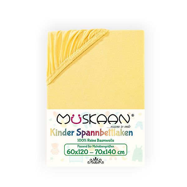 Müskaan Spannbettlaken Kinder Spannbetttuch 60x120 - günstig online kaufen