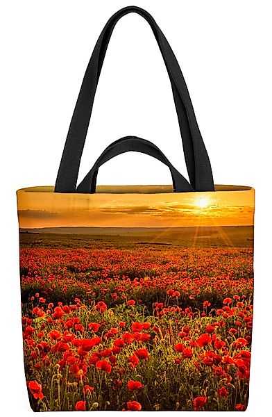 VOID Henkeltasche (1-tlg), Mohnblumenfeld Blumen Mohn günstig online kaufen
